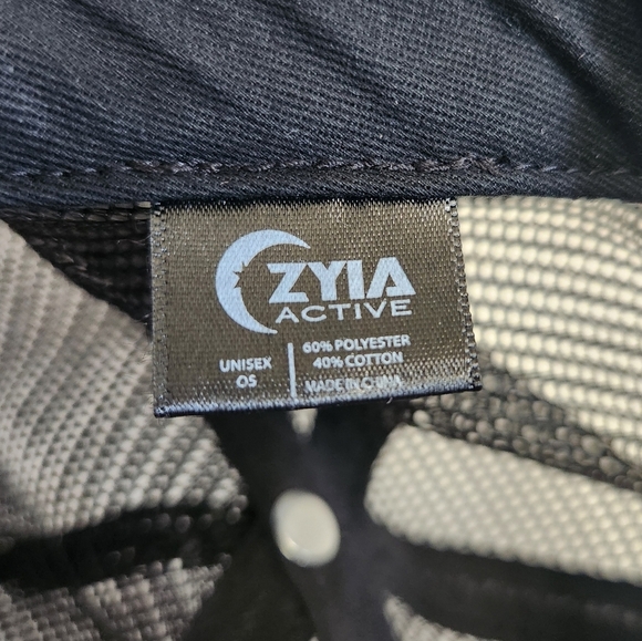 Zyia Active Black White Logo Patch Mesh Baseball Hat Cap Unisex - Picture 11 of 11